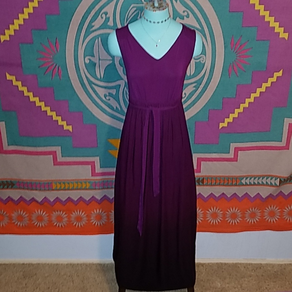Purple ombre maxi-dress